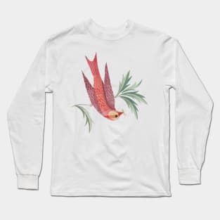 Upside Down Bird Bug Long Sleeve T-Shirt